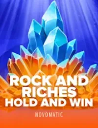 rock and riches hold and win slot logo